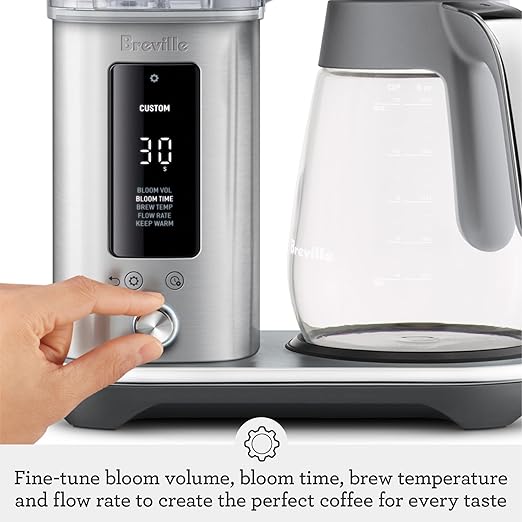 Breville Luxe Drip Coffee Machine BDC415DBL, Damson Blue, Glass Carafe