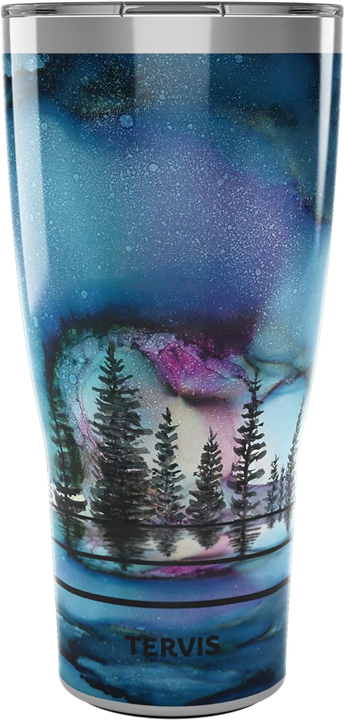 Tervis Traveler Inkreel The Heavens Triple Walled Insulated Tumbler Travel Cup Keeps Drinks Cold & Hot, 30oz, Stainless Steel