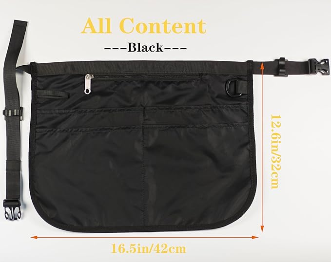Waterproof Server Apron for Women with 5 Pockets,Quickly Put on and Take off Waitress Aprons,Work Apron for Bartender Barista