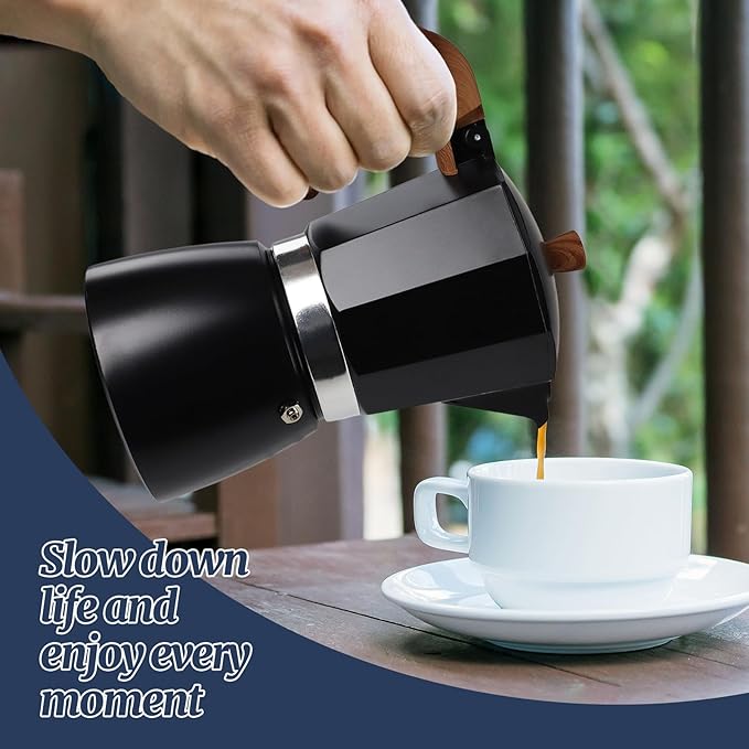 12 Cup Moka Pot Aluminum 600ml Italian Coffee Maker Stovetop Espresso CoffeeMakers Mocha Pot Percolator for Electric Ceramic Stove Classic Greca Cafe Makers Portable for Easy Brewing