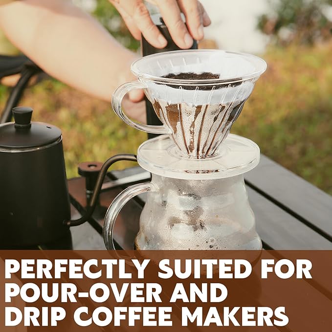 200 Count Coffee Filters, Coffee Filters #2 Disposable, #2 Paper Filter for Pour Over and Drip Coffee Maker, Suitable for Home Coffee Shop (White，2-4 Cup)