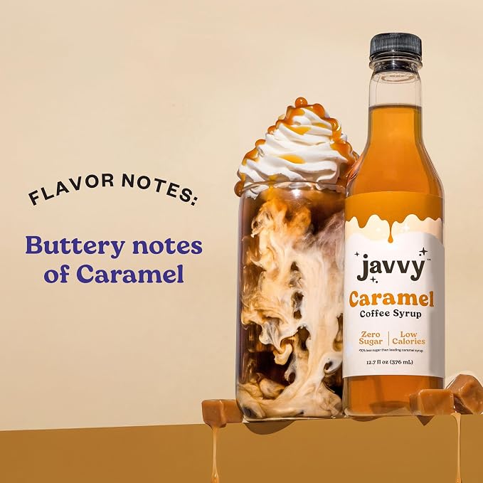 Coffee Syrup - Zero Sugar, Zero Calorie, Flavoring Syrup for Coffees, Coffee Bar Accessories - Great for Flavoring All Types of Drinks – Caramel - Image 3