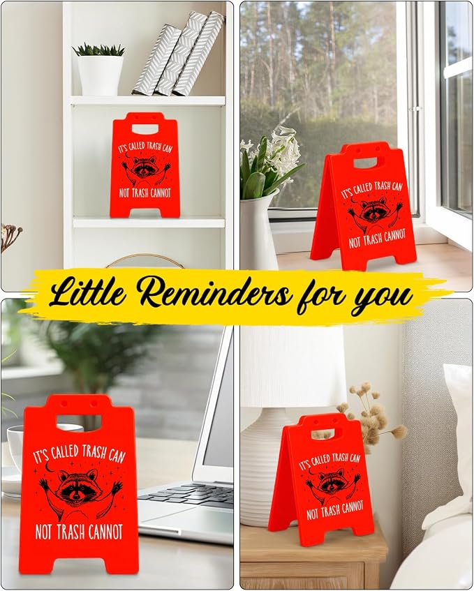 Funny Office Decor, Positive Affirmations Motivational Desk Sign, Funny Raccoon Gag Gifts for Women Men Friends Coworker - Image 6