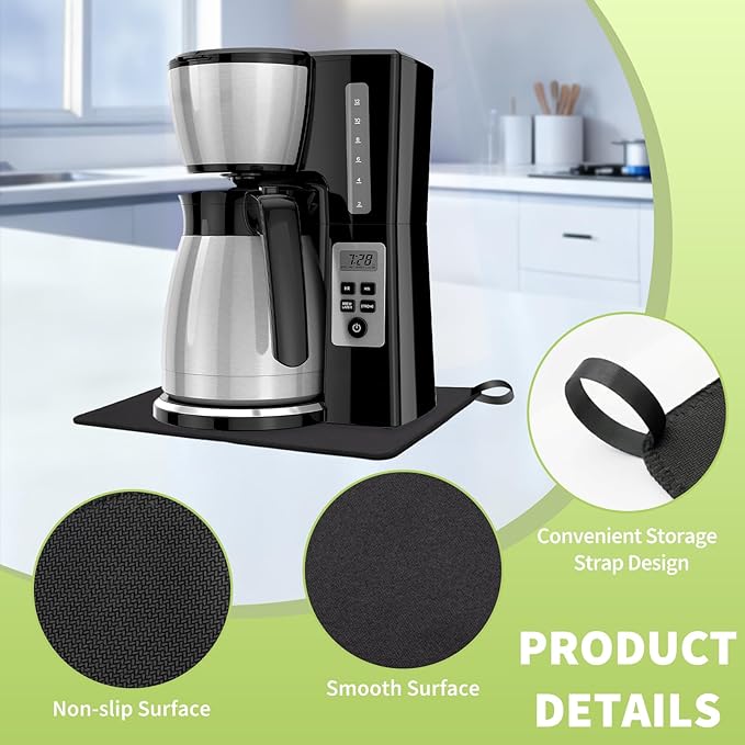 Sliding Pad for BLACK+DECKER 12 Cup Thermal Programmable Coffee Maker(CM2046S)(13.77"×9")-Smooth Glide with Anti-Slip Base - Perfect Accessories Fit for Black and Decker Coffee Maker