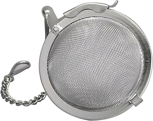 HIC Kitchen Mesh Ball Tea Infuser, 18/8 Stainless Steel Mesh, For Loose Leaf Tea and Mulling Spices, 2-Inch