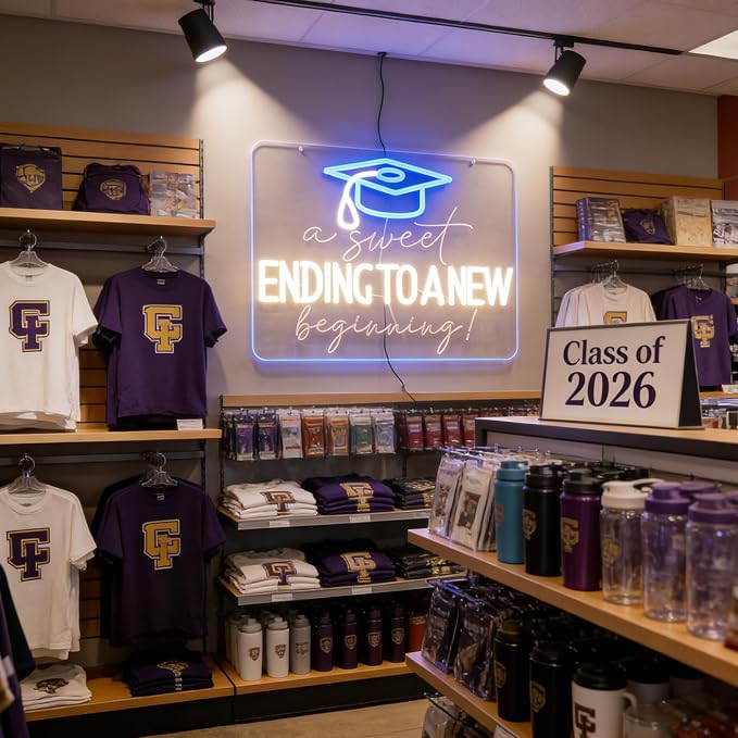 "A Sweet Ending, A New Beginning" Graduation Cap Light - Celebratory & Hopeful LED Wall Art for Dorm, Study, Grad Party Decor or Gift, Dimmable USB, Timeless Keepsake for the Class of 2026 & Beyond - Image 8