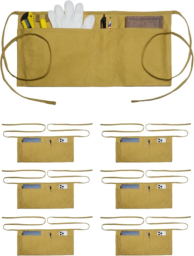 Canvas Work Waist Apron with 3 Pocket by Unknown