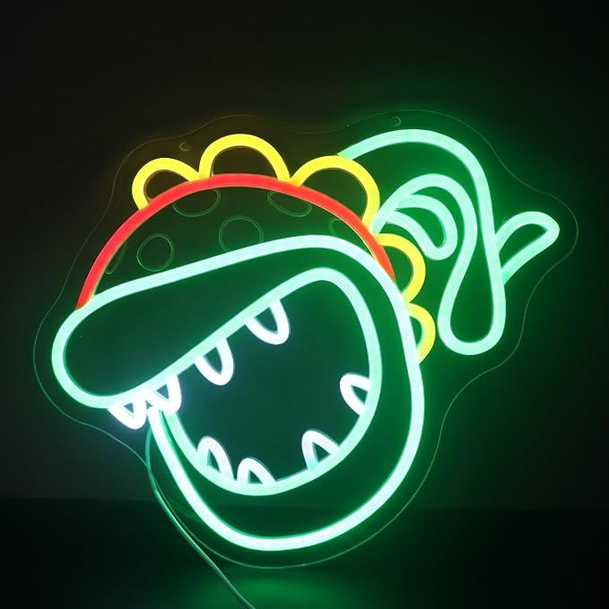 Gaming Flower Neon Sign for Kids Bedroom Game Room, LED Anime Wall Art for Gaming Setup, Man Cave, Dorm Decor, Dimmable USB, Awesome Gift for Gamers Teens, Boys, Kids by Nordstylee