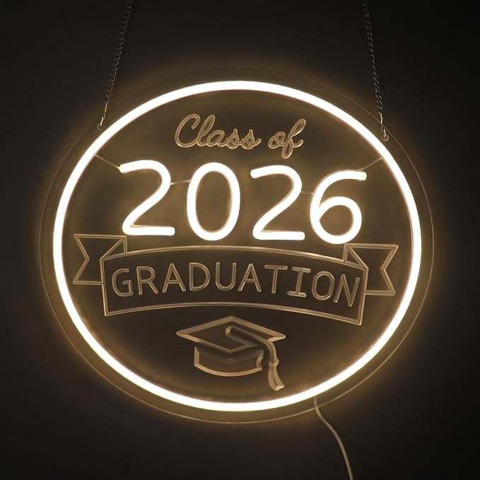 "Class of 2026" Graduation Cap Light - Official & Celebratory LED Wall Sign for Dorm, Grad Party, Study Space or Gift, Dimmable USB, Proud Keepsake for the Graduate & Their Supporters - Image 7