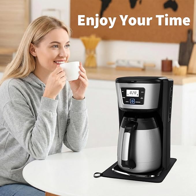 Sliding Pad for BLACK+DECKER 12-Cup Thermal Coffeemaker(CM2035B)(11.22"×8.66")-Smooth Glide with Anti-Slip Base - Perfect Accessories Fit for Black and Decker Coffee Maker