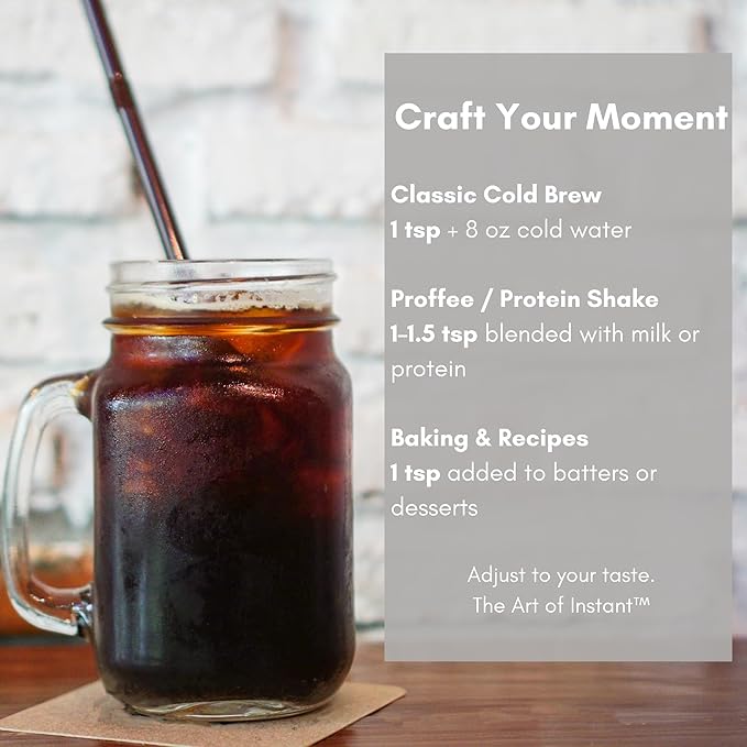 Civilized Coffee Instant Cold Brew Coffee Powder Medium Dark Roast Non-GMO Jar (5 oz)