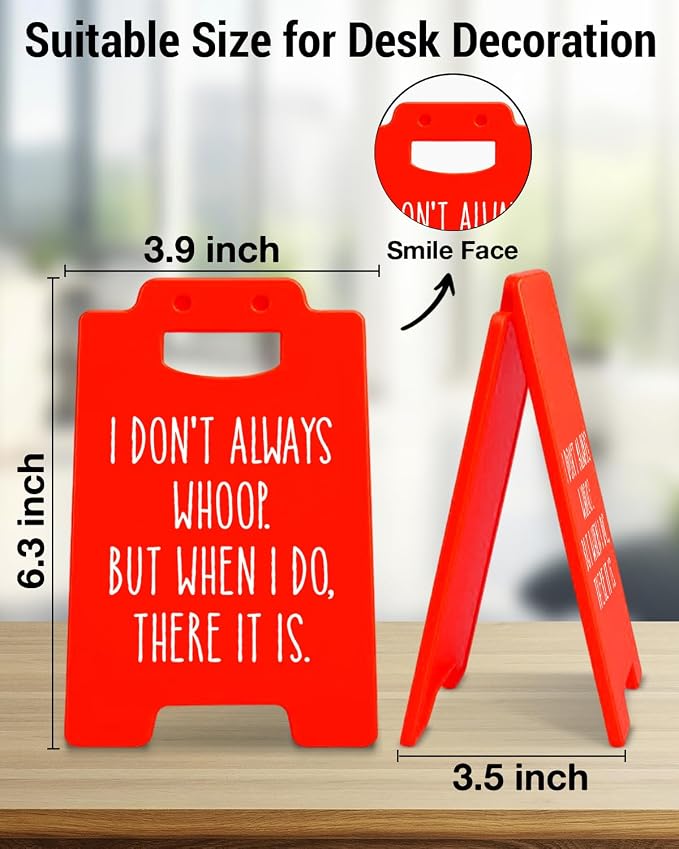 Funny Office Desk Decor I Don't Always Whoop Desk Sign Cubicle Decorations Humor Office Gifts for Coworkers Colleagues Employee Boss - Image 2
