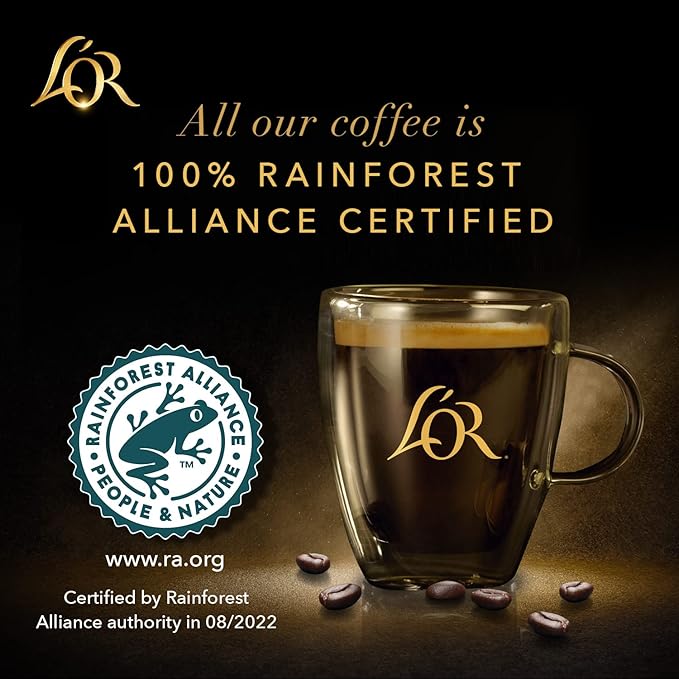 L'OR Espresso Capsules, 50 Count Profondo Lungo, Single-Serve Aluminum Coffee Capsules Compatible with the L'OR BARISTA System & *Nespresso Original Machines, 50 Count (Pack of 5)