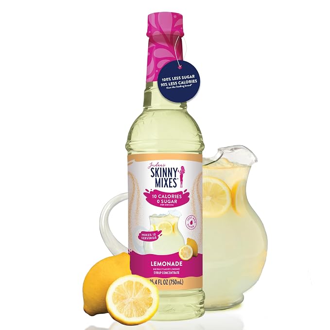 Jordan's Skinny Mixes Sugar Free Syrup, Lemonade Flavor, Fruit Flavored Water Enhancer, Drink Mix for Iced Tea, Lemonade, Drinks, Low Calorie Water Flavoring, Dairy & Gluten Free, Kosher, 25.4 Fl Oz - Image 3