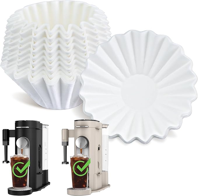 Disposable Coffee Paper Filters for Ninja PB051 PB041 Coffee Maker, 150 Pcs Coffee Filter for Ninja Coffee Maker, white