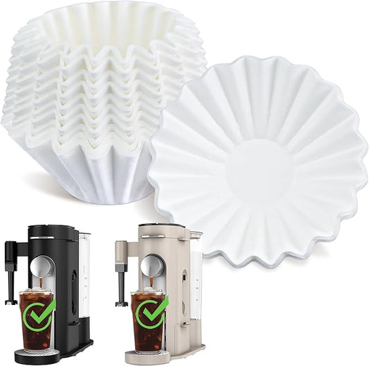 Disposable Coffee Paper Filters for Ninja PB051 PB041 Coffee Maker, 150 Pcs Coffee Filter for Ninja Coffee Maker, white