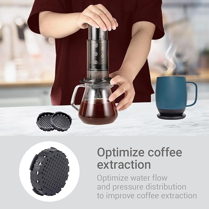 2 Pcs Replacement Filter Cap, Compatible with AeroPress Coffee and Espresso Maker