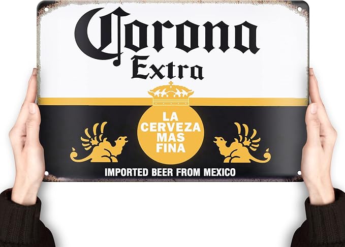 Corona Beer Signs | Man Cave Decor | Bar Vintage Metal Tin Signs | Garage Retro Home decor | Wall Poster Funny Cool Things Stuff For House Shop Room Coffee 8 * 12 Inch by Clolinse