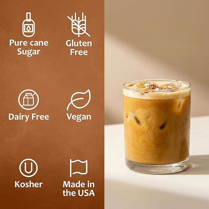 Syruvia Coffee Syrup, Salted Cookie Butter Flavored Syrup for Drinks, Lattes and Desserts – 25.4 fl oz