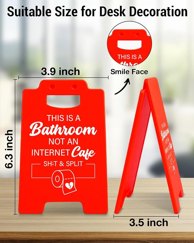 Funny Sarcastic Bathroom Sign - This Is A Bathroom Not An Internet Cafe Toilet Restroom Cubicle Decor Sign - Image 2