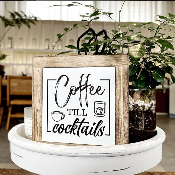 Rustic Coffee Bar Sign - Wooden Block Set, Perfect for Home or Kitchen Decor, Coffee Lover Gift - Image 4