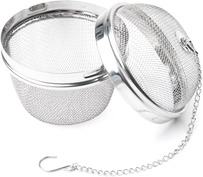 Fox Run - 5143 Fox Run Spice Infuser/Tea Ball, 3 x 3 x 3 inches, Metallic