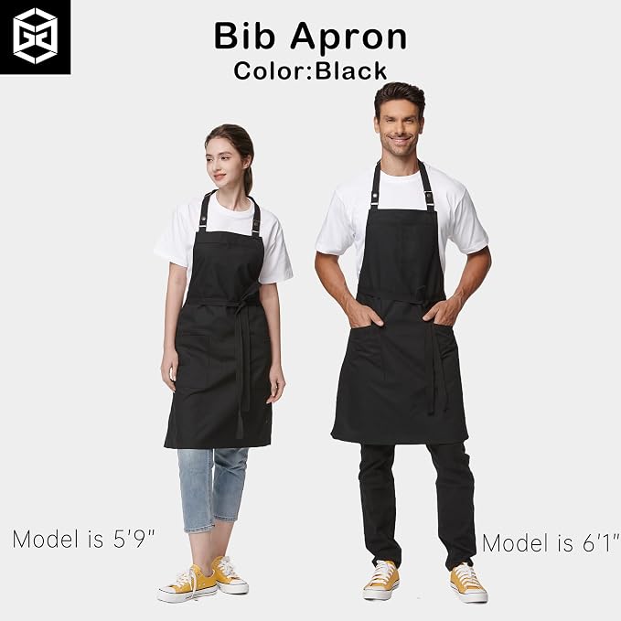 Chef Men Canvas Waterproof Apron Pocket 4251GB | Polyester Cotton Canvas Apron for BBQ Grilling Kitchen Cooking, Adjustable Neck, Durable & Comfortable - Image 4