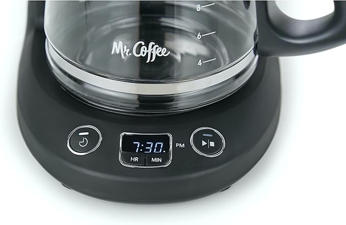 MR. COFFEE 12-Cup Programmable Coffeemaker, Brew Now or Later, Black