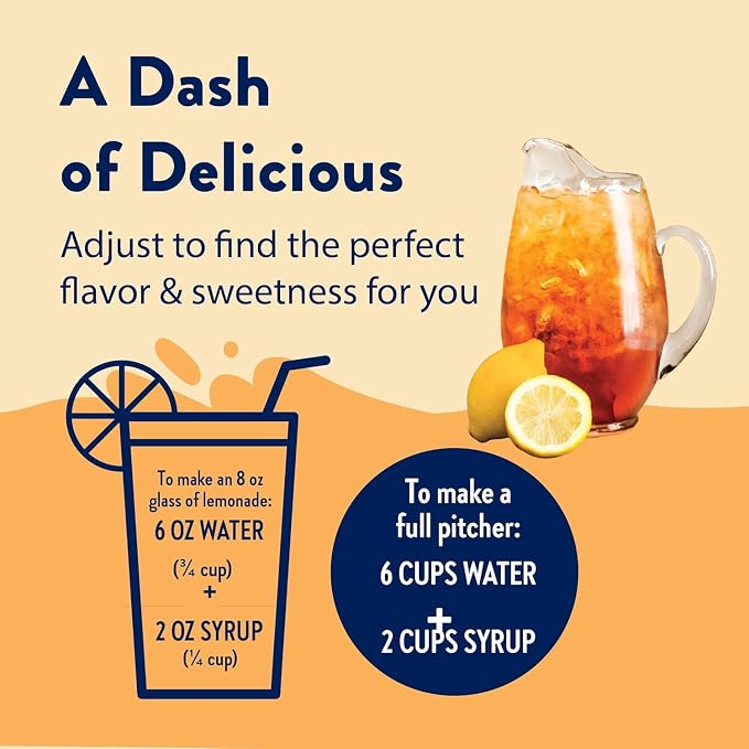 Jordan's Skinny Mixes Sugar Free Syrup, Sweet Tea Flavor, Fruit Flavored Water Enhancer, Drink Mix for Iced Tea, Lemonade, Drinks, Low Calorie Water Flavoring, Dairy & Gluten Free, Kosher, 25.4 Fl Oz, 2 Pack - Image 5