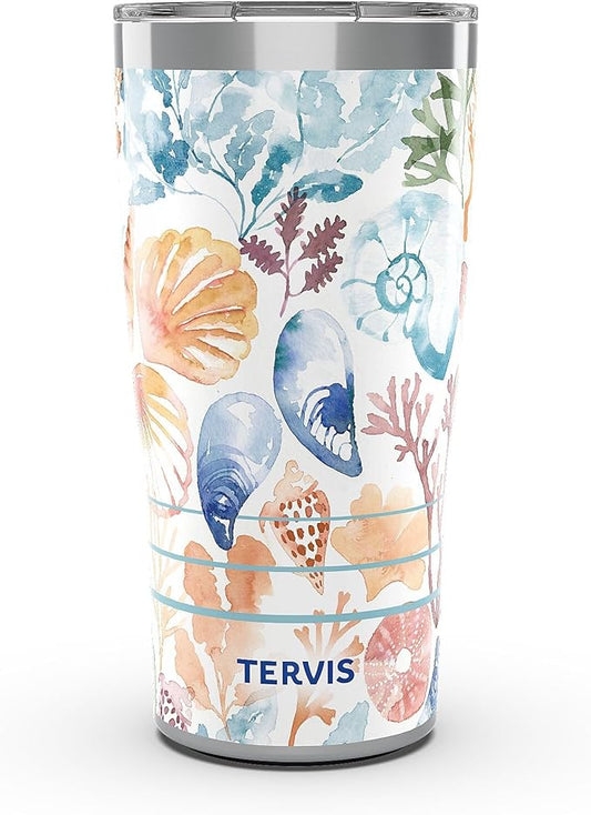 Tervis Traveler Sara Berrenson - Marine Mosaic Made in USA Double Walled Insulated Tumbler Travel Cup Keeps Drinks Cold & Hot,