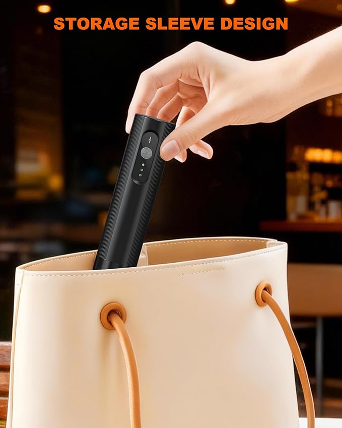 3-Speed Handheld Milk Frother with Cover, Rechargeable Electric Drink Mixer with Dual Coil Whisk - Portable Frother Wand for Coffee, Latte, Cappuccino, Hot Chocolate & Matcha, Black