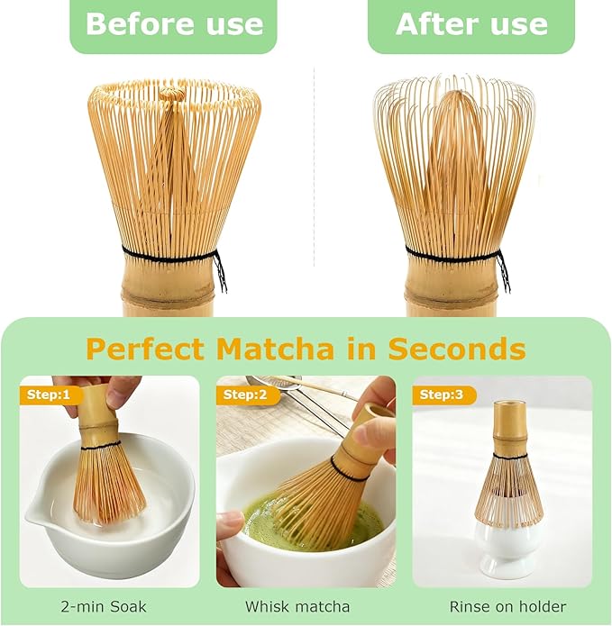 Matcha Whisk Traditional Chasen Bamboo Matcha Wisk for Japanese Tea Ceremony