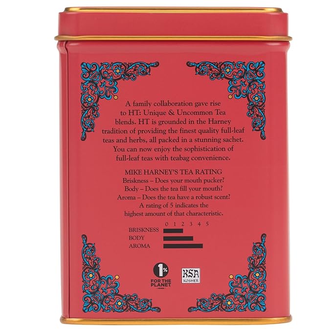 Harney & Sons Strawberry Vanilla, Flavored Black Tea, HT Line, 20 sachets