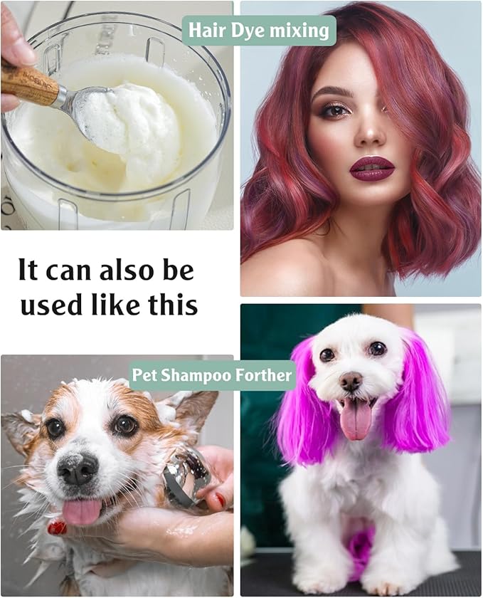 MIGECON Stand Mixer Electric Kitchen Mixer Egg Stand Shampoo Frother Milk Frother Hands-f r e e Mixer Electric Whisk Drink Mixer for Food Whipping,Whisk Egg White,Cake Mixer, Milk Foamer Frother 900ml
