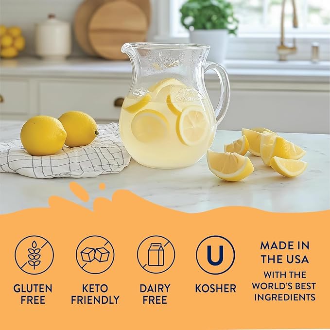 Jordan's Skinny Mixes Sugar Free Syrup, Lemonade Flavor, Fruit Flavored Water Enhancer, Drink Mix for Iced Tea, Lemonade, Drinks, Low Calorie Water Flavoring, Dairy & Gluten Free, Kosher, 25.4 Fl Oz, 2 Pack - Image 6