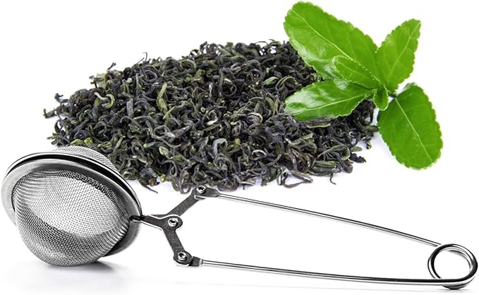 Tea Strainers for Loose Tea, JEXCULL 4 Pack Tea Infuser with Handle Fine Mesh Tea Ball Filter Tea Diffusers Steeper for Loose Leaf Tea, Spices, Seasonings
