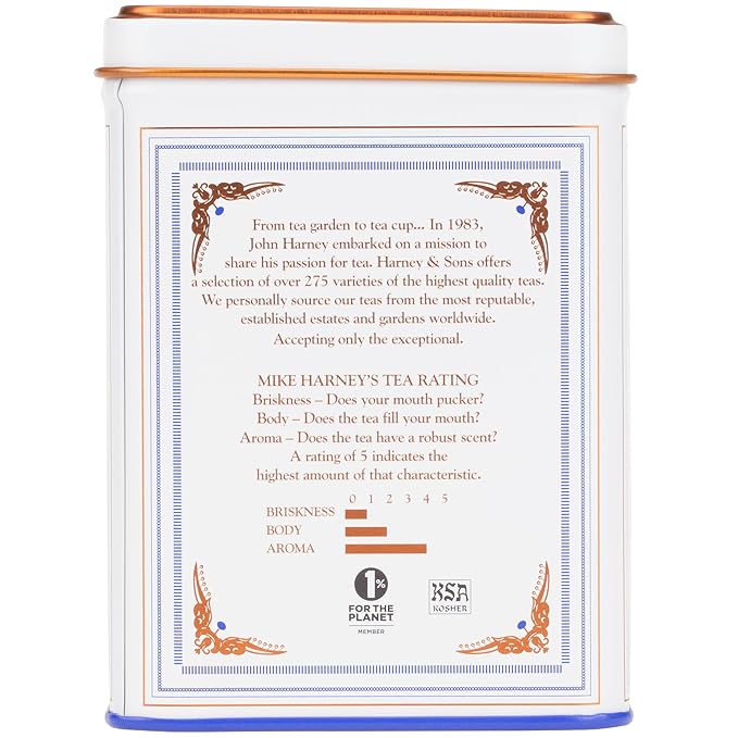 Harney & Sons Paris Black Tea – 20 Sachets | Fruity Vanilla & Caramel Blend with Hint of Lemony Bergamot