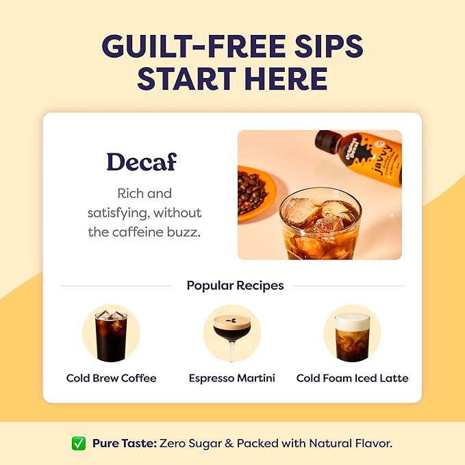 Coffee Concentrate - Cold Brew Coffee, Perfect for Hot or Iced Instant Coffees, Hot Drinks, Cold Brew Concentrate, 35 Servings - Original Decaf