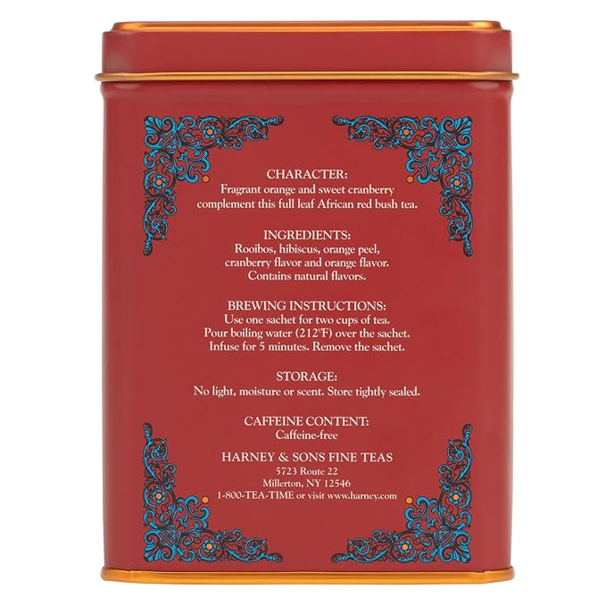 Harney & Sons African Autumn Rooibos Tea, HT Line, 20 sachet tin (Pack of 2)