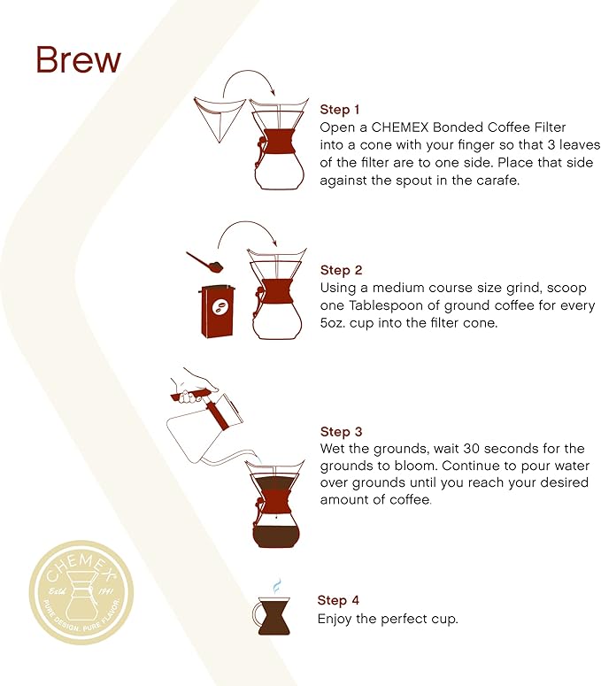 Chemex Bundle - 10-Cup Classic Series - 100 ct Square Filters - Exclusive Packaging