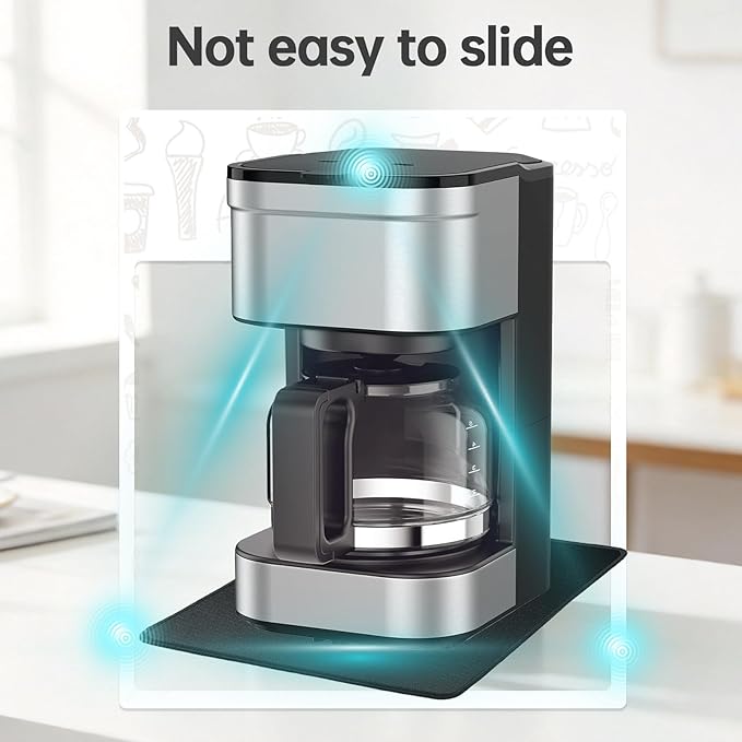 Sliding Pad for KRUPS Simply Brew Compact 5 Cup Coffee Maker (8.7"×6.3")- Smooth Glide with Anti-Slip Base - Perfect Accessories Fit for Krups Coffee Makers