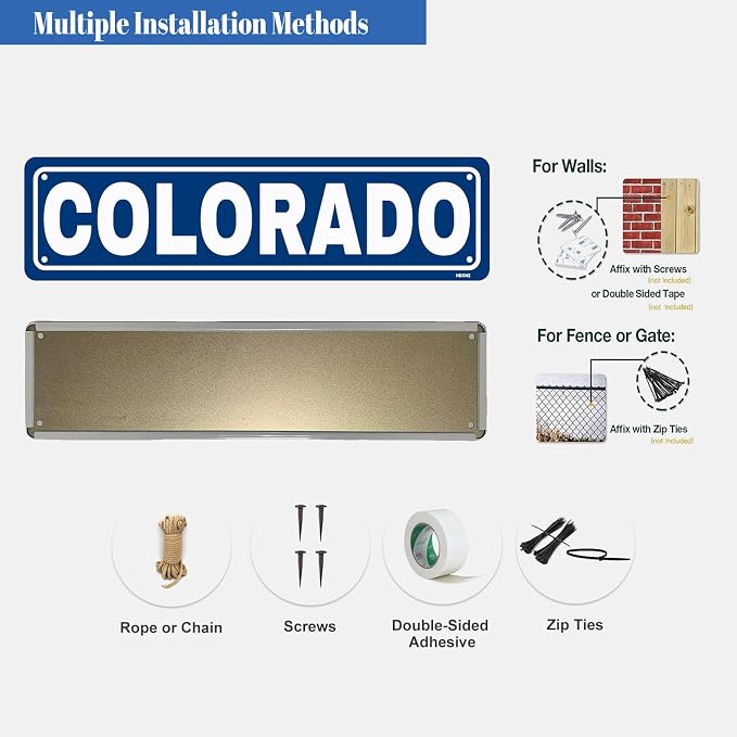 Colorado Sign Road Decor Metal Tin Signs Street Road Sign for Cafes Bar Pub Beer Club Wall Home Decor 16X4 Inches - Image 4