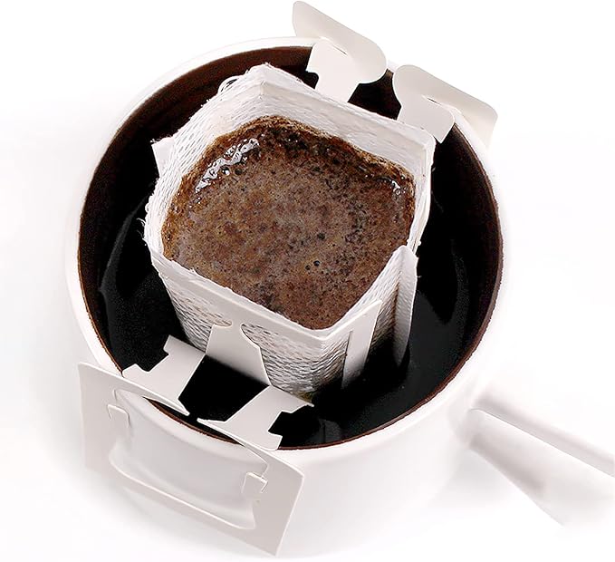 Frcctre 200 Pcs Coffee Filter Paper Bag, Portable Disposable Hanging Ear Drip Coffee Bags Single Serve Drip Filter Bags for Home Office Travel Camping