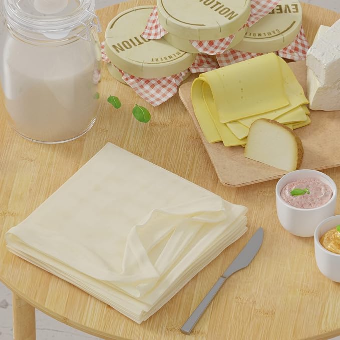 10 PCS Reusable Cheesecloth, Grade 100, 20x20 Inch Hemmed Cheese Cloth for Straining Craft, 100% Cotton Unbleached Cloth Strainer for Cooking, Baking, Juicing, Cheese Making
