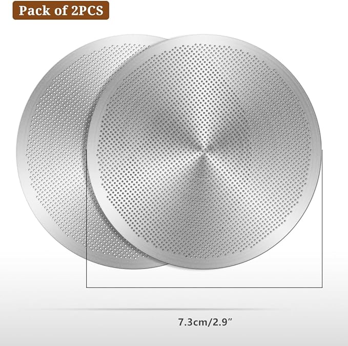 Metal Coffee Filters Compatible with Aeropress XL Espresso Coffee Maker Accessories 2 Pack Reusable Stainless Steel Coffee Filter Replacement Parts
