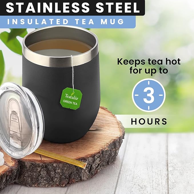 Organic Tea Gift Set with Portable Kettle (25 Piece) Tea Lovers Basket for Women or Men | Birthday Present (Christmas Xmas Mom Mother Teacher Co-Worker)
