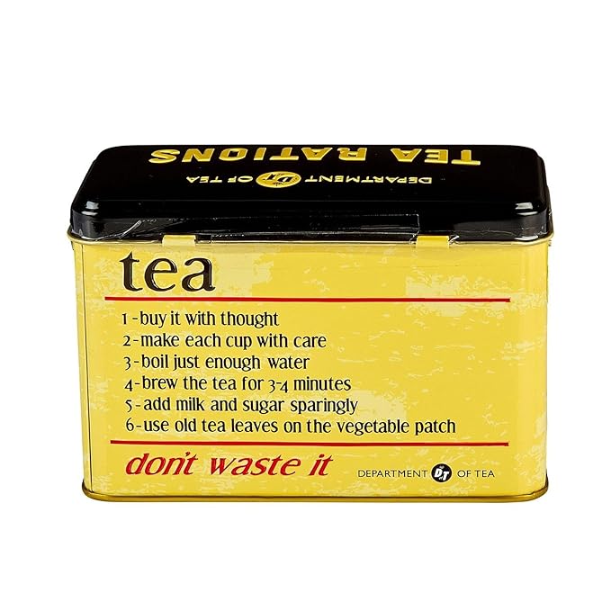 New English Teas Tea Rations Tea Tin with 40 English Breakfast Teabags, World War 2 Memorabilia