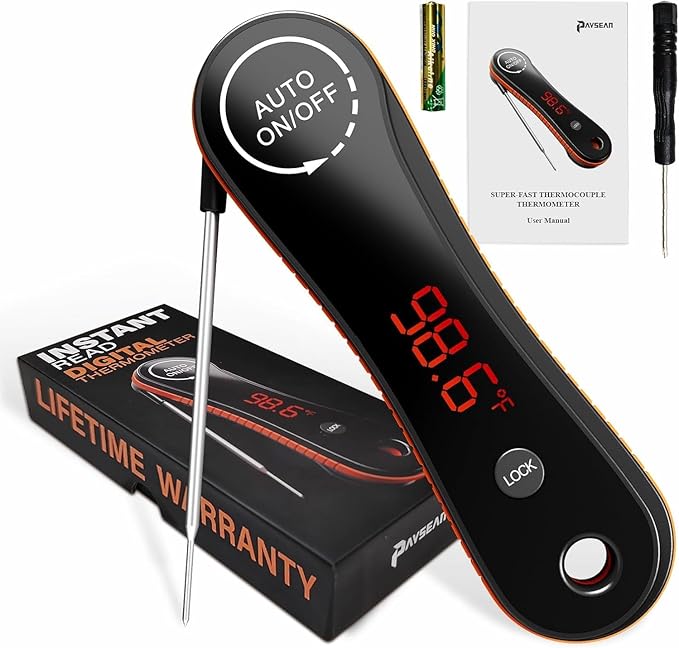 Meat Thermometer Digital Instant Read - Paysean Meat Thermometer for Grilling, BBQ, Candy, Liquid, Beef