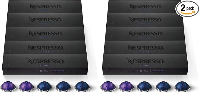 Nespresso Capsules Vertuo, EspressoVariety Pack, Medium and Dark Roast Espresso, 50-CountEspresso-Pods, Brews 1.35oz, (Pack of 2)