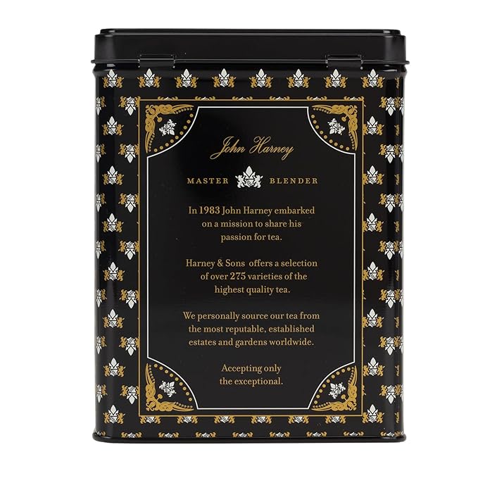 Harney & Sons English Breakfast Tea & Black Tea Canister, 50ct sachet & Storage Tin Set